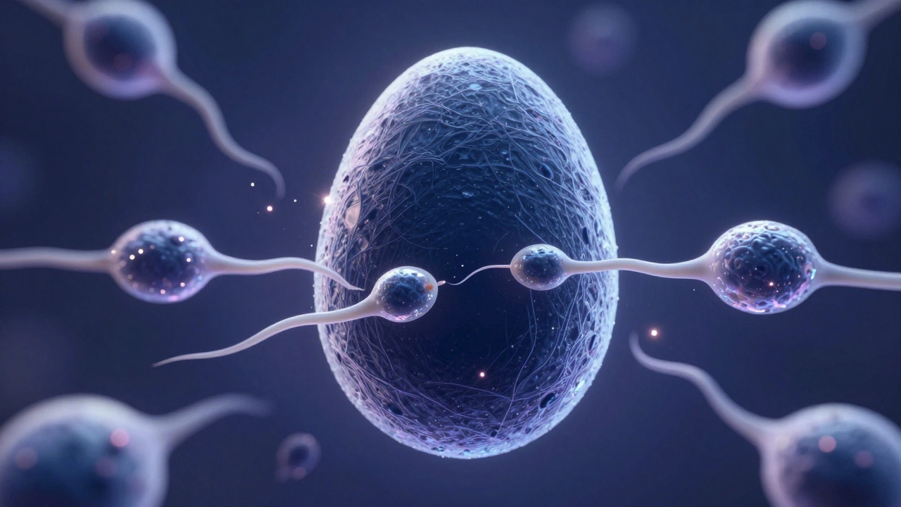 3D conceptual render of a fertilized egg symbolizing IVF and reproductive science