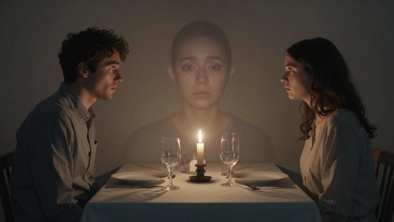 Person staring at a loved one who appears as an impostor