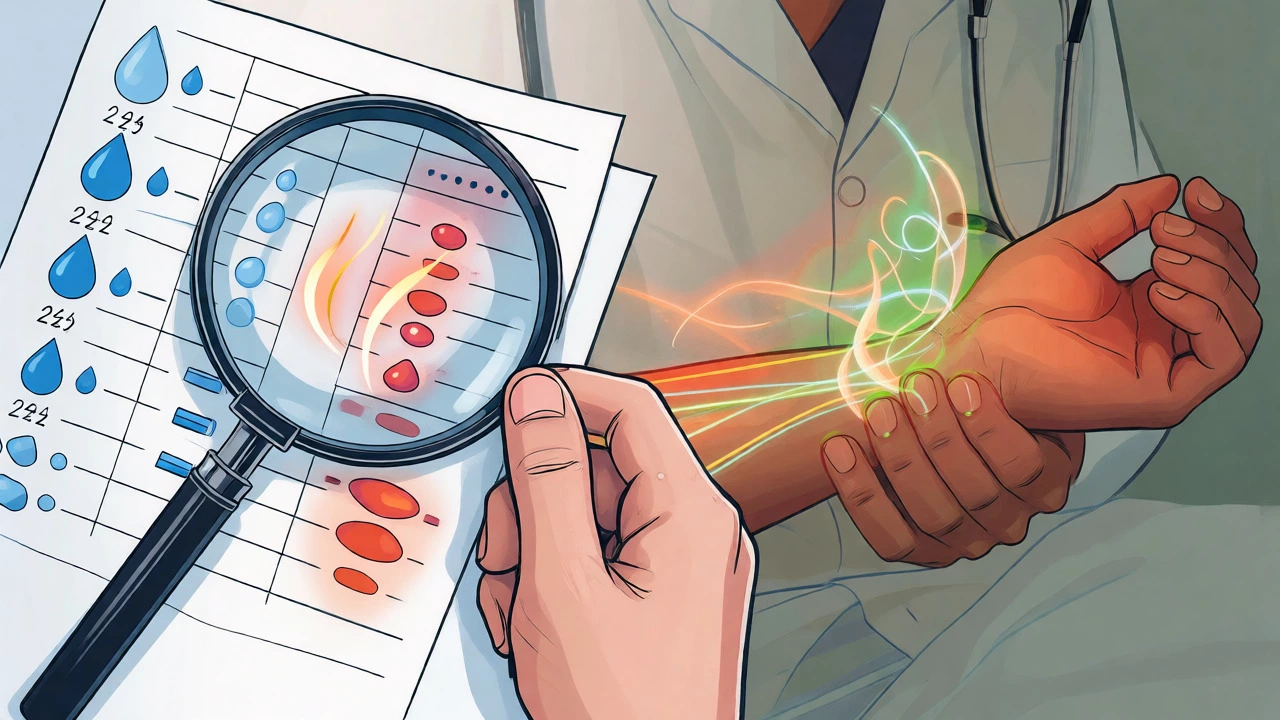 Homeopathic symptom analysis contrasted with Ayurvedic pulse diagnosis.