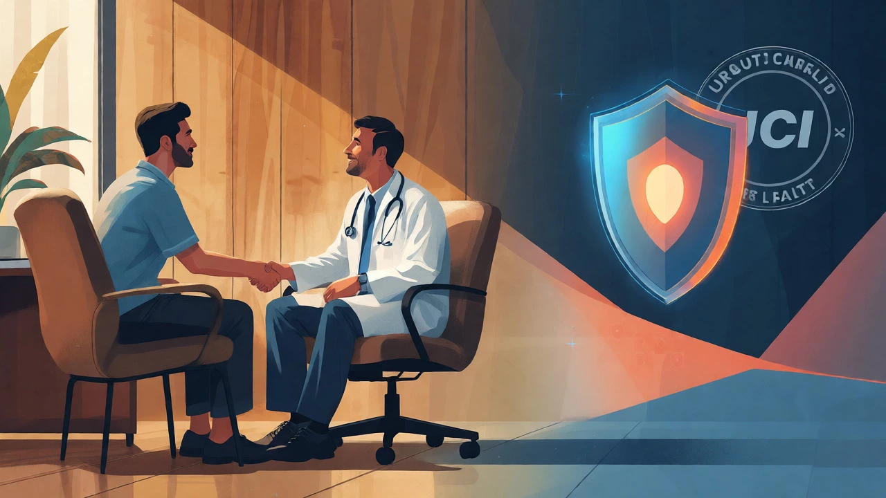 Doctor consulting with patient in a reassuring Costa Rican clinic